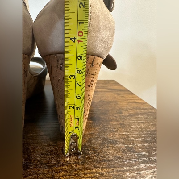 Nine West Erino Gray Leather Platform Wedge Gladiator Sandals Size 6.5 - Picture 4 of 8